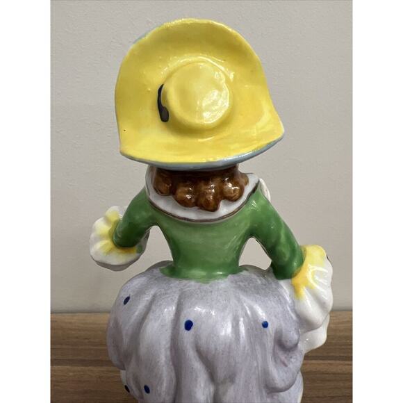 Vtg 8" Woman in Blue Hat Gold Trim Figurine Made in Japan Hand Painted Porcelain - Picture 8 of 15